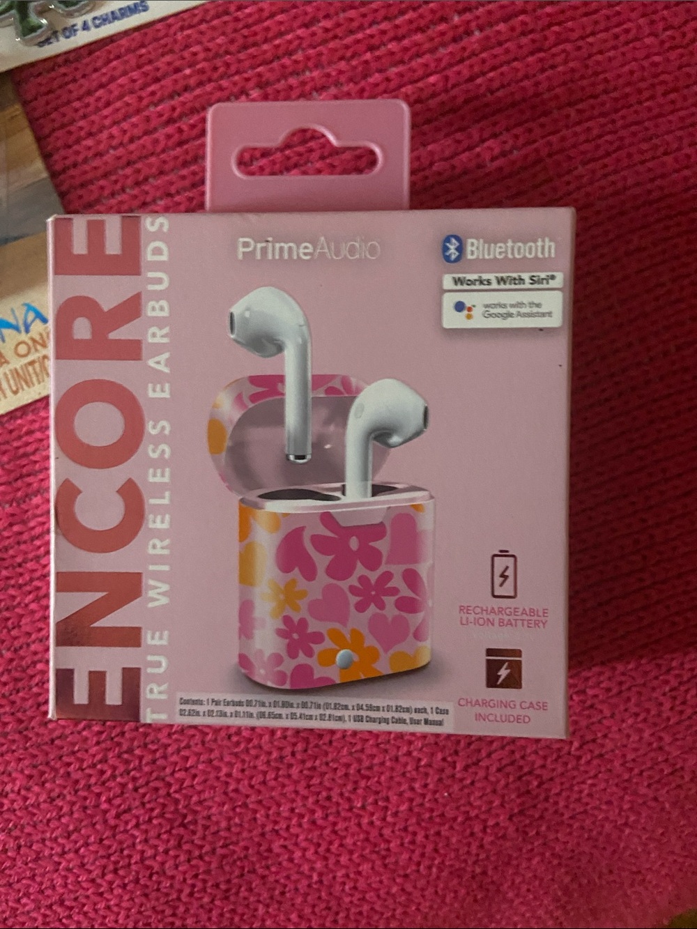 Encore True Wireless Earbuds - Pink Floral Charging Case